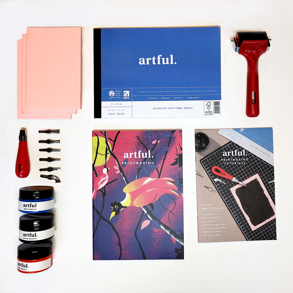 Buy Artful: Let's Learn Lino Printing Starter Box Kit - Hickman Design