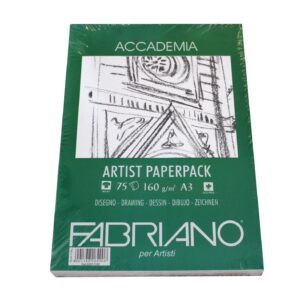 Fabriano – Accademia – Drawing Paper – pack of 75 shts of – 160gsm – A3