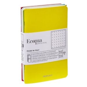 Fabriano – Ecoqua – Plain Notebooks & Note Pads – 90gsm – [pack of 4 colours] 9 X 14 cm Plain