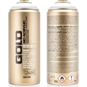 Montana - GOLD - 400ml Shock Spray Cans - White