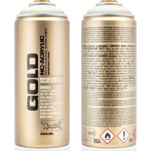 Montana - GOLD - 400ml Shock Spray Cans - White Cream