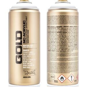 Montana - GOLD - 400ml Shock Spray Cans - White Pure