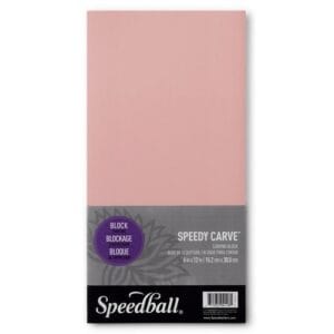 Speedball Speedy-Carve Pink Carving Block – 6 × 12 in