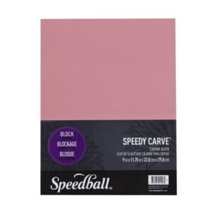 Speedball Speedy-Carve Pink Carving Block – 9 × 11.75 in