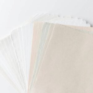 Awagami Washi : Japanese Lightweight Printmaking Paper Sample Pack : 21x26cm : 20 Sheets