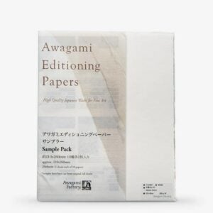 Awagami Washi : Japanese Lightweight Printmaking Paper Sample Pack : 21x26cm : 20 Sheets
