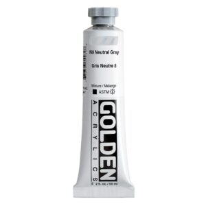 Golden - Heavy Body Acrylic Paint - 59ml - Neutral Gray N8 I