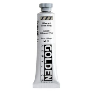 Golden - Heavy Body Acrylic Paint - 59ml - Iridescent - Silver (Fine) V
