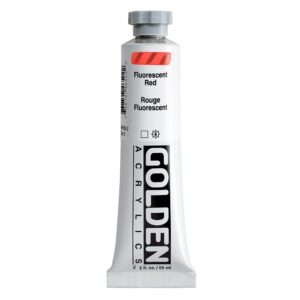 Golden - Heavy Body Acrylic Paint - 59ml - Fluorescent - Red V
