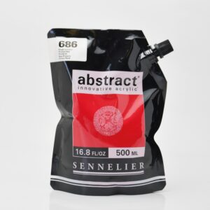 Sennelier - Abstract Acrylic Paint - 500ml - SATIN - Primary Red