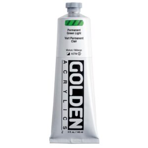 Golden - Heavy Body - Acrylic Paint - 148ml (5 oz) Tube - Permanent Green Light