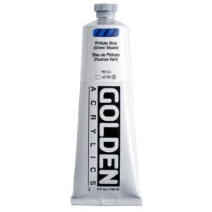 Golden - Heavy Body - Acrylic Paint - 148ml (5 oz) Tube - Phthalo Blue /G.S.