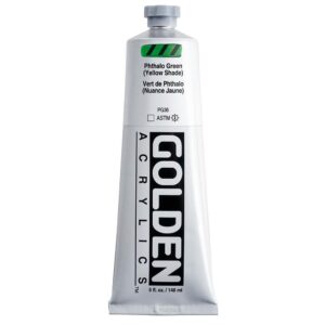 Golden - Heavy Body - Acrylic Paint - 148ml (5 oz) Tube - Phthalo Green /Y.S.