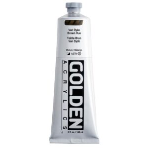 Golden - Heavy Body - Acrylic Paint - 148ml (5 oz) Tube - Van Dyke Brown Hue