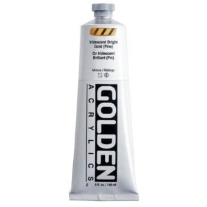 Golden - Heavy Body - Acrylic Paint - Iridescent - 148ml (5 oz) Tube - Bright Gold (fine)