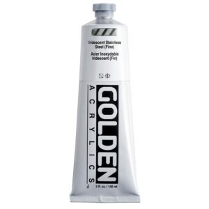 Golden - Heavy Body - Acrylic Paint - Iridescent - 148ml (5 oz) Tube - Stainless Steel (fine)