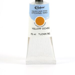 Cranfield - Caligo - Safe Wash Etching Ink - 75ml Tube - Yellow Ochre