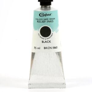 Cranfield - Caligo - Safe Wash Relief Lino Printing Ink - 75ml Tube - Black