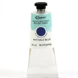 Cranfield - Caligo - Safe Wash Relief Lino Printing Ink - 75ml Tube - Phthalo Blue