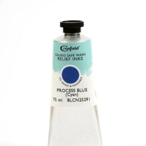 Cranfield - Caligo - Safe Wash Relief Lino Printing Ink - 75ml Tube - Process Blue Cyan