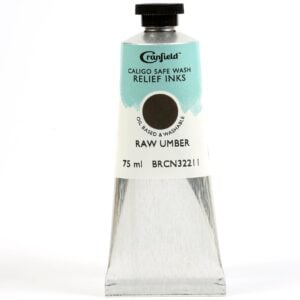 Cranfield - Caligo - Safe Wash Relief Lino Printing Ink - 75ml Tube - Raw Umber