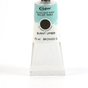 Cranfield - Caligo - Safe Wash Relief Lino Printing Ink - 75ml Tube - Burnt Umber