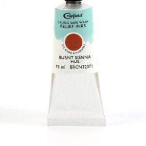 Cranfield - Caligo - Safe Wash Relief Lino Printing Ink - 75ml Tube - Burnt Sienna Hue