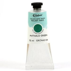 Cranfield - Caligo - Safe Wash Relief Lino Printing Ink - 75ml Tube - Phthalo Green