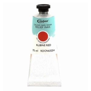 Cranfield - Caligo - Safe Wash Relief Lino Printing Ink - 75ml Tube - Rubine Red