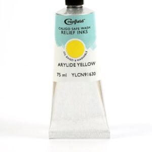 Cranfield - Caligo - Safe Wash Relief Lino Printing Ink - 75ml Tube - Arylide Yellow