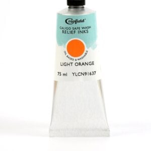 Cranfield - Caligo - Safe Wash Relief Lino Printing Ink - 75ml Tube - Light Orange