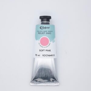 Cranfield – Caligo – Safe Wash Relief Lino Printing Ink – 75ml Tube – Soft Pink
