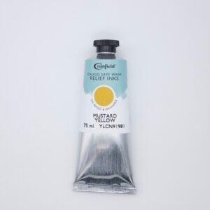 Cranfield - Caligo - Safe Wash Relief Lino Printing Ink - 75ml Tube - Mustard Yellow