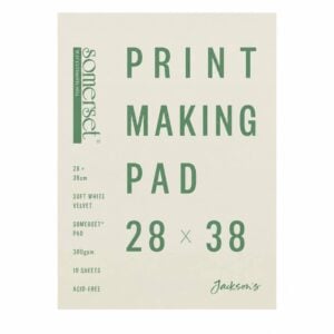 Jackson’s – Somerset – Printmaking Pad – 300gsm – 28 x 38cm – 10 Sheets – Soft White Velvet