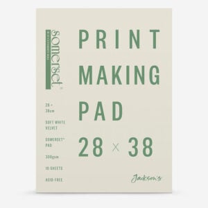 Jackson’s – Somerset – Printmaking Pad – 300gsm – 28 x 38cm – 10 Sheets – Soft White Velvet
