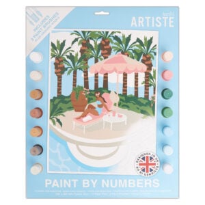 Paint By Numbers – Poolside – 14 colours” 3 brushes