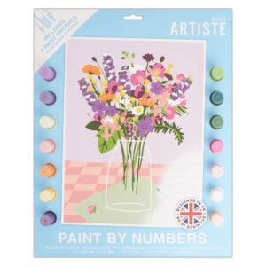 Paint By Numbers – Vase of Flowers – 14 colours” 3 brushes