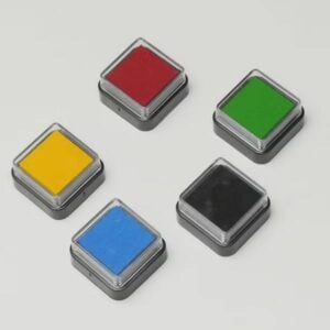 Rabby - Stamp Ink Pad 5-Colour Set for Paper with Kneaded Eraser