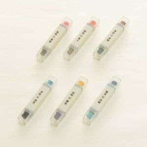 Raby - Stick Stamp Ink Pad Set of 6 for Paper with Kneaded Eraser