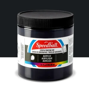 Speedball Acrylic Screen Printing Ink – Black – 8 fl oz (236.5 ml)
