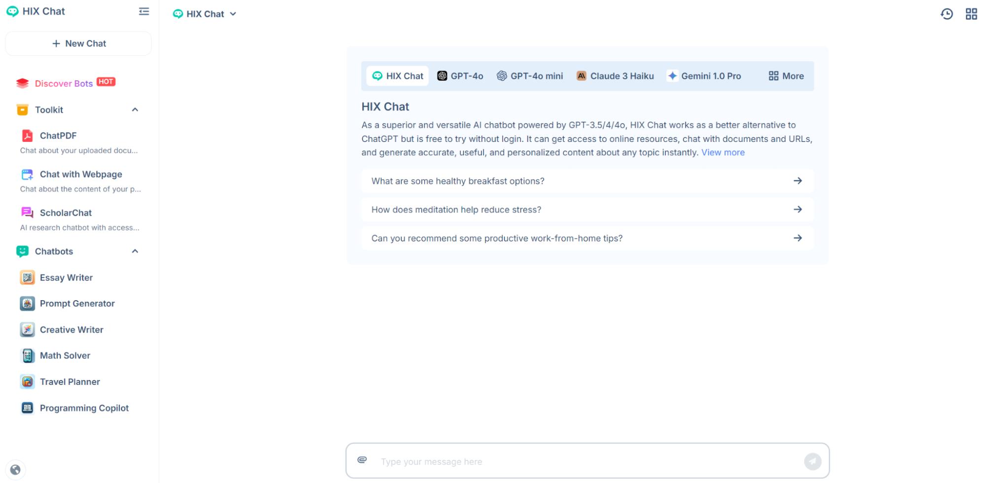 HIX Chat Review: The Accessible Future of Free AI Chat