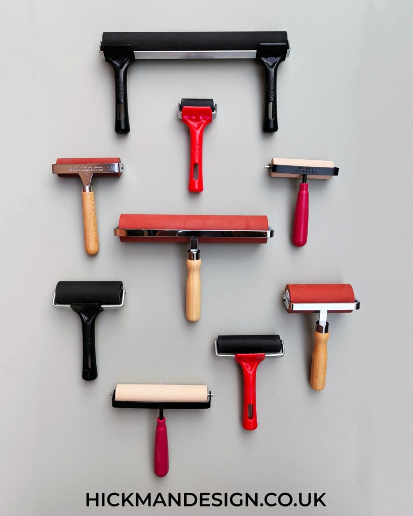 Different Lino Printing Rollers & Brayers Compared